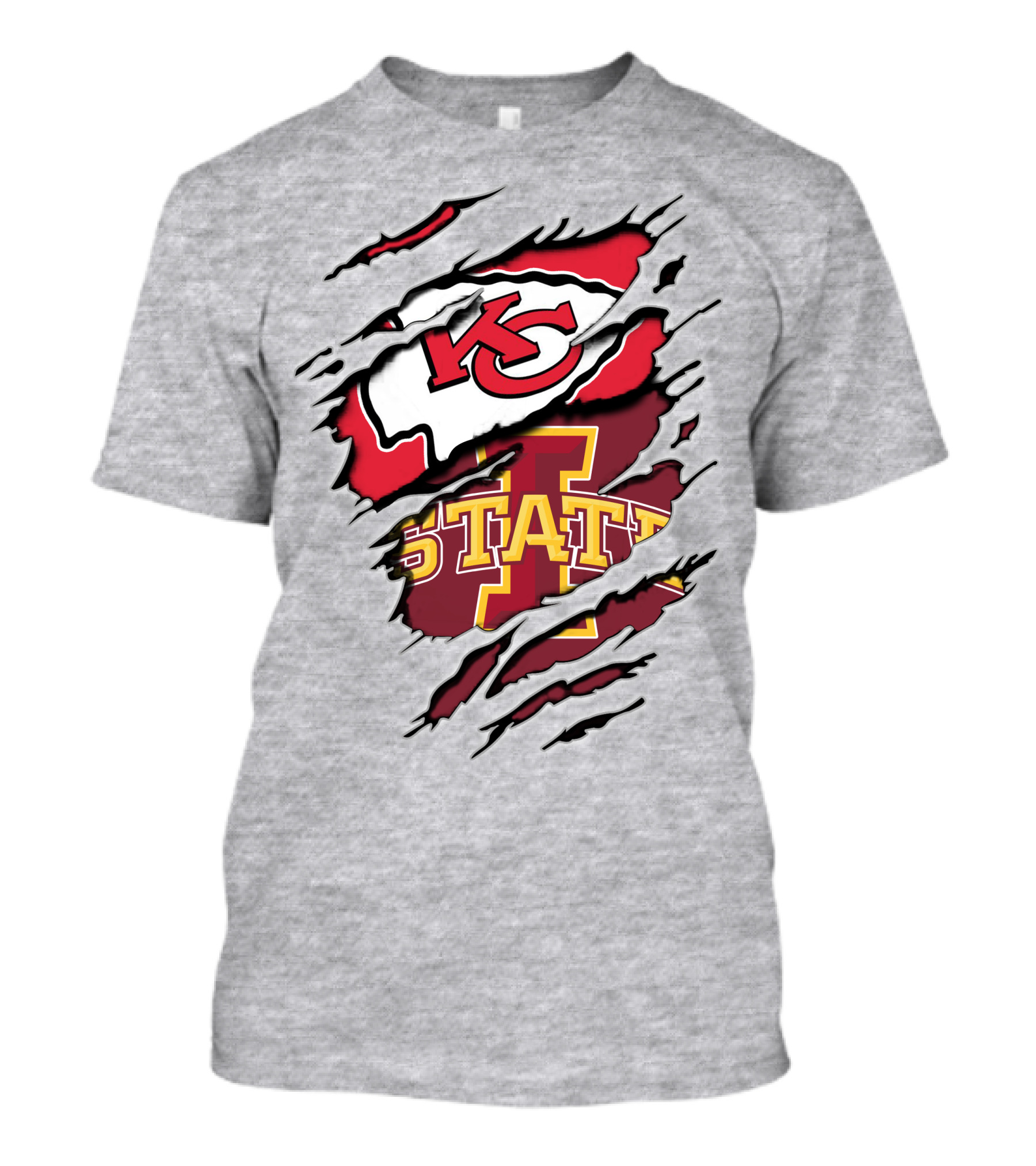 Kansas City Chiefs Iowa State Cyclones Torn T-Shirt