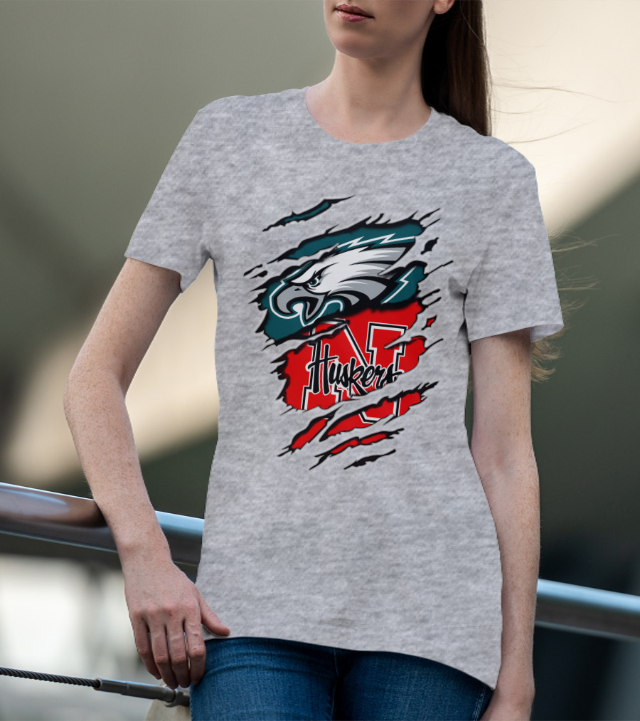 Eagles Huskers Logo Crossover T-Shirt