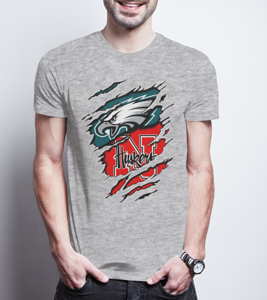 Eagles Huskers Logo Crossover T-Shirt