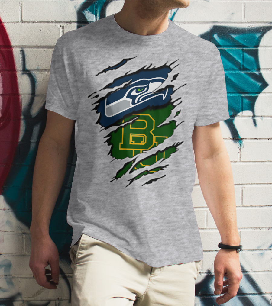 Seattle Seahawks Baylor Bears Fan Mashup T-Shirt