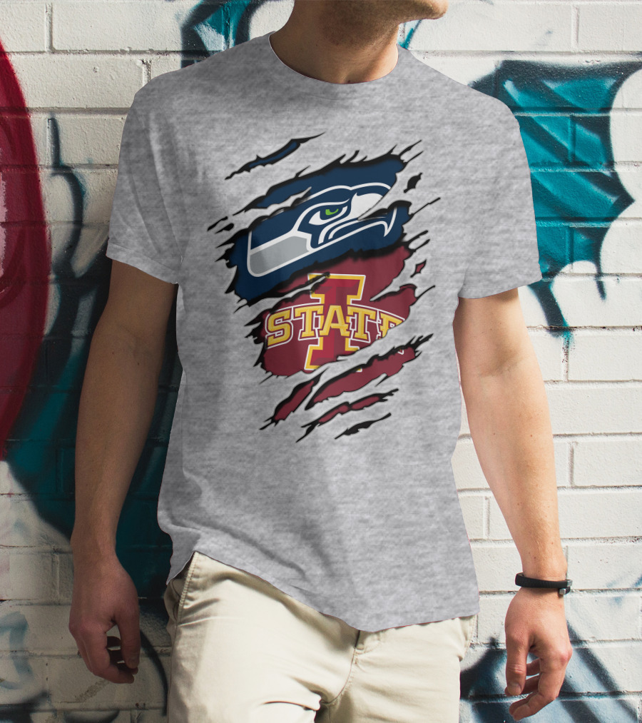Seahawks Iowa State Cyclones Dual Loyalty T-Shirt