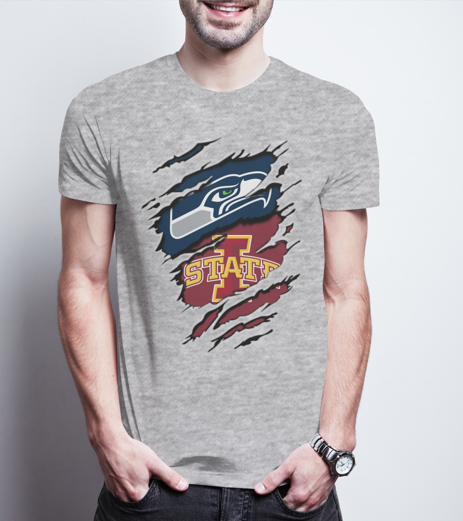 Seahawks Iowa State Cyclones Dual Loyalty T-Shirt