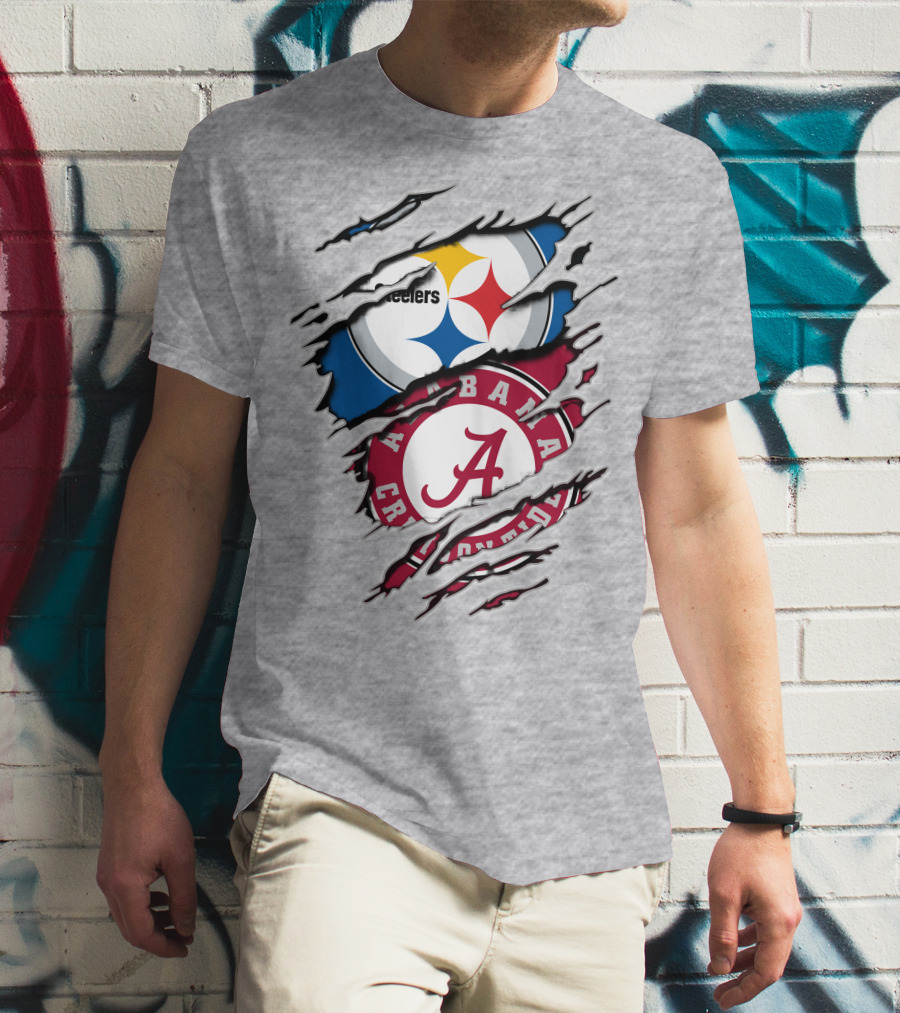 Alabama Crimson Tide Steelers Layered T-Shirt