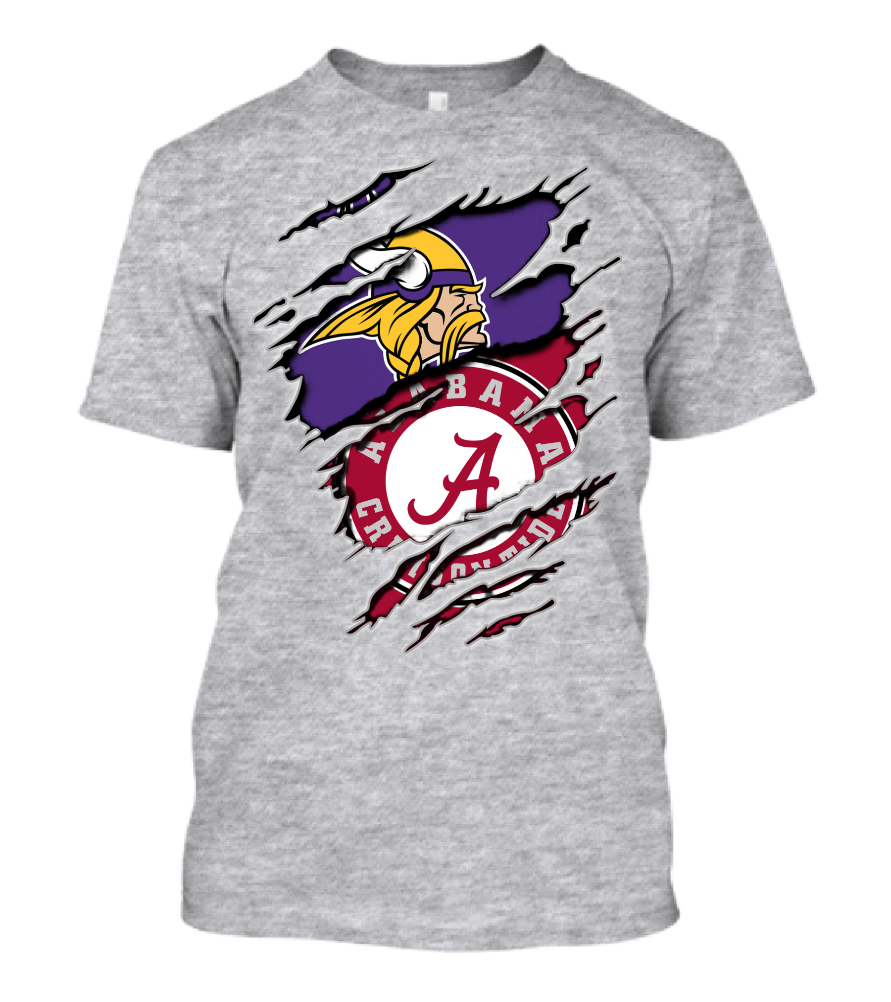 Alabama Crimson Tide Minnesota Vikings Crossover T-Shirt