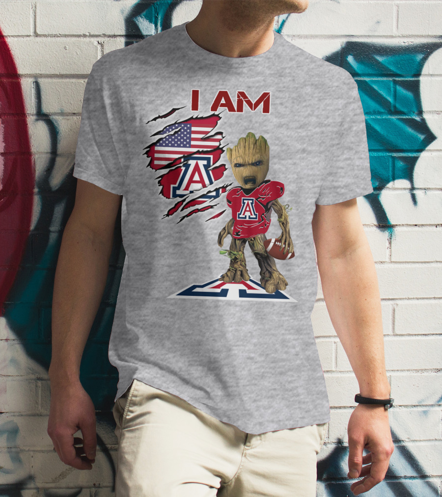I AM Arizona Baby Groot American Football Star T-Shirt