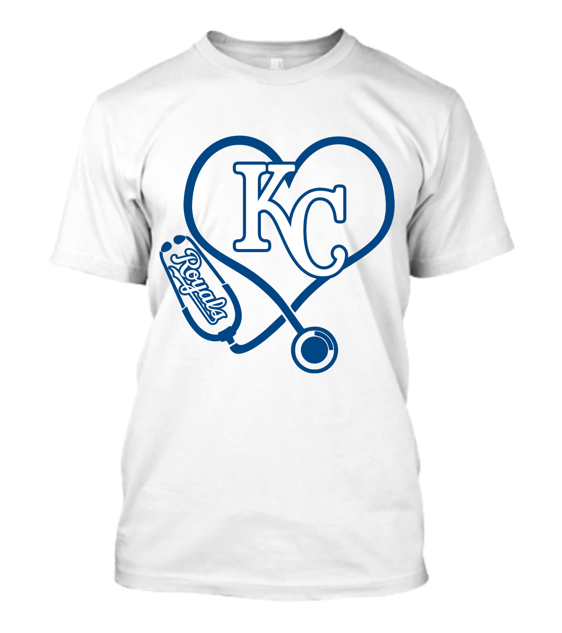 KC Heart Stethoscope Royals T-Shirt
