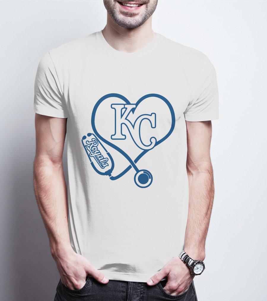 KC Heart Stethoscope Royals T-Shirt