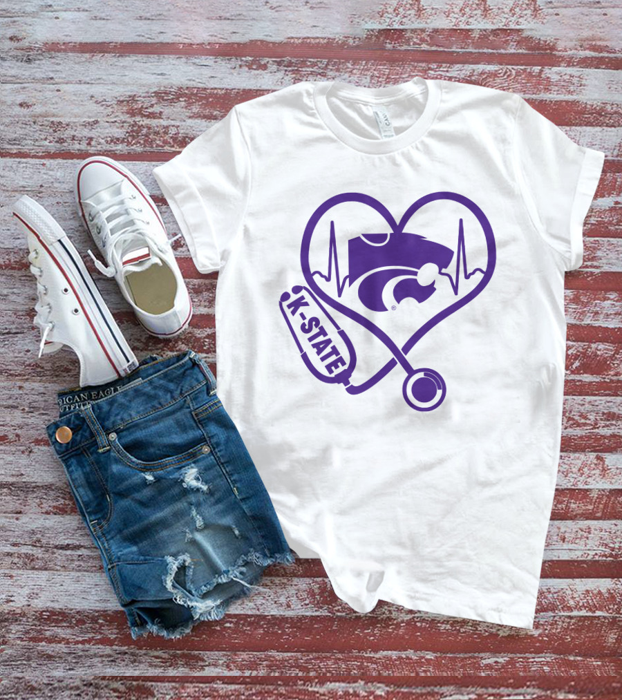 K-State Nurse Heartbeat Wildcats T-Shirt