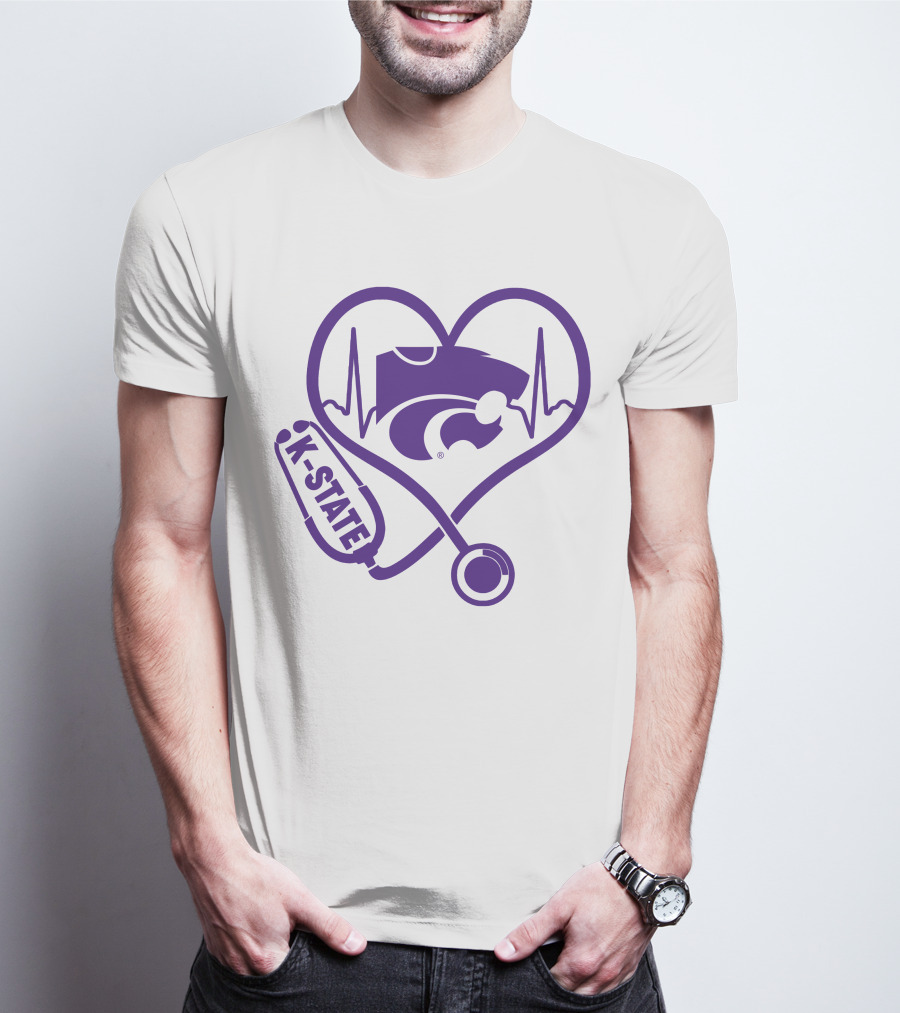 K-State Nurse Heartbeat Wildcats T-Shirt