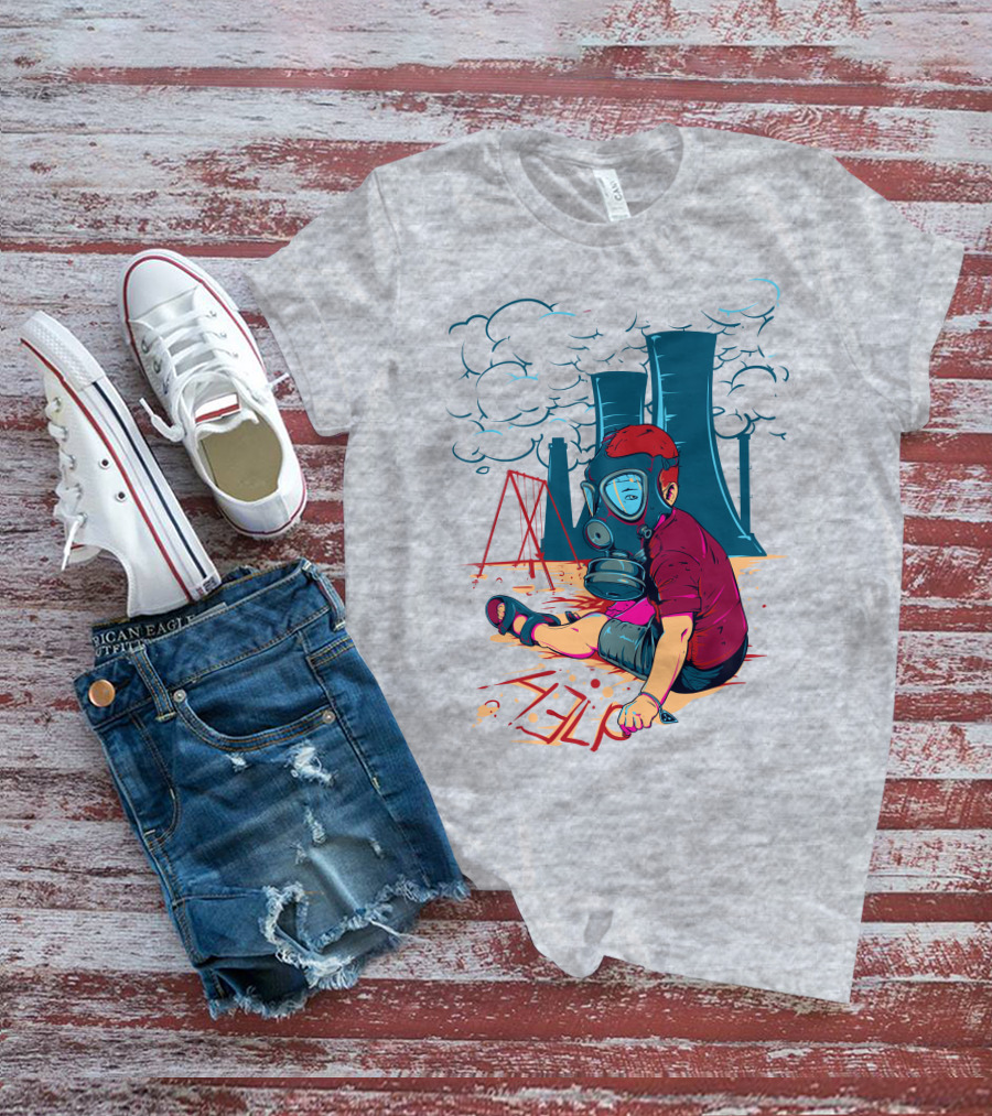 The Cry Of The Future Preschool Gas Mask Child Industrial Playground T-Shirt