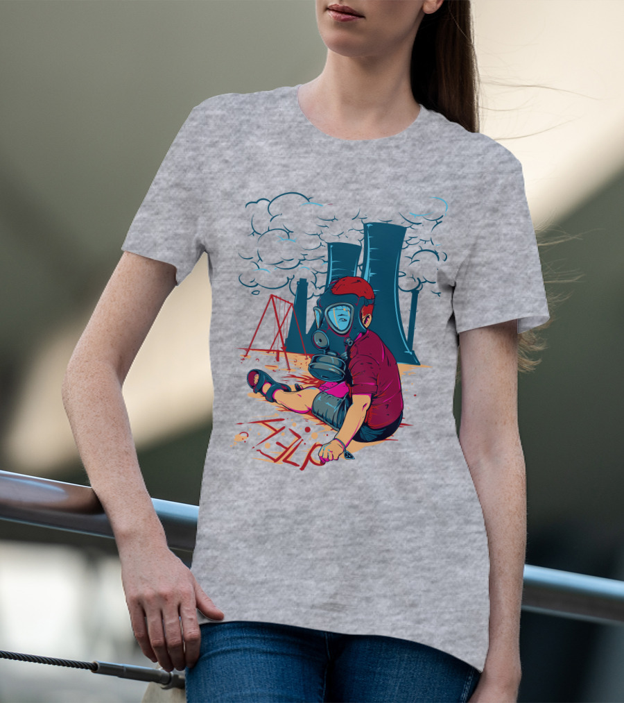 The Cry Of The Future Preschool Gas Mask Child Industrial Playground T-Shirt