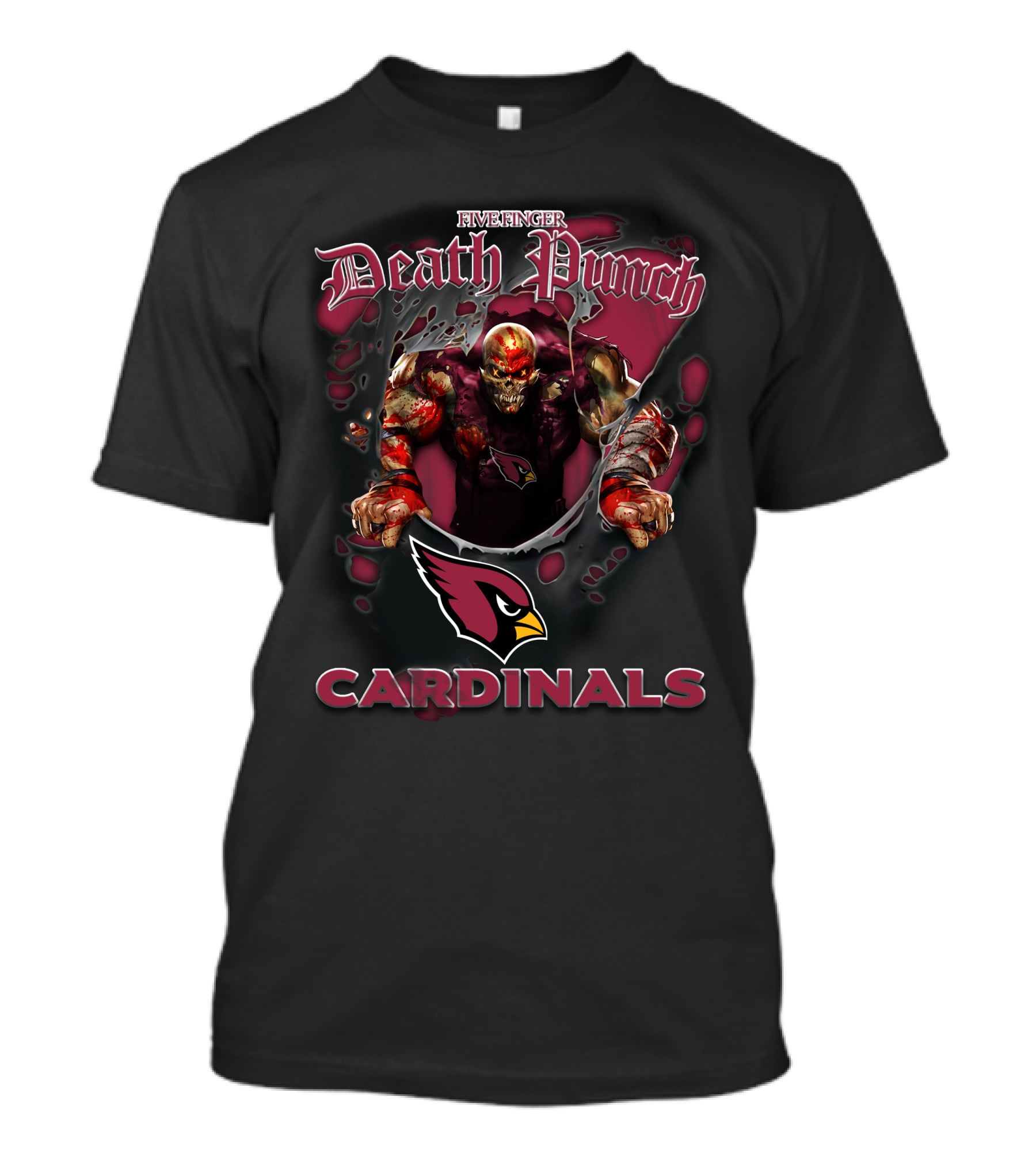 Harley Davidson Nfl Arizona Cardinals Five Finger Death Punch Biker T-Shirt