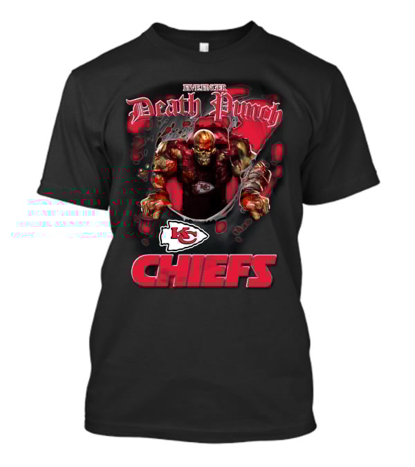 Harley Davidson Motorcycle Biker Five Finger Death Punch Nfl Kansas City Chiefs T-Shirt