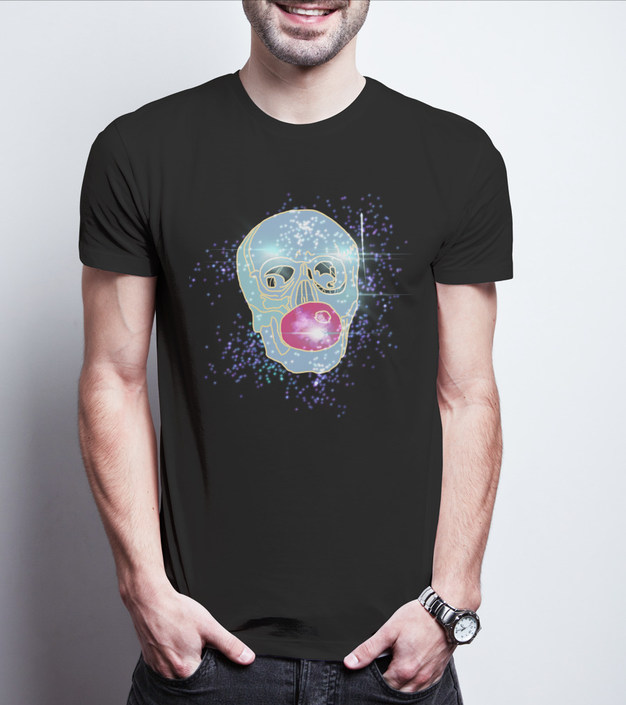 Glowing Skull Bubblegum Sparkle Aesthetic T-Shirt