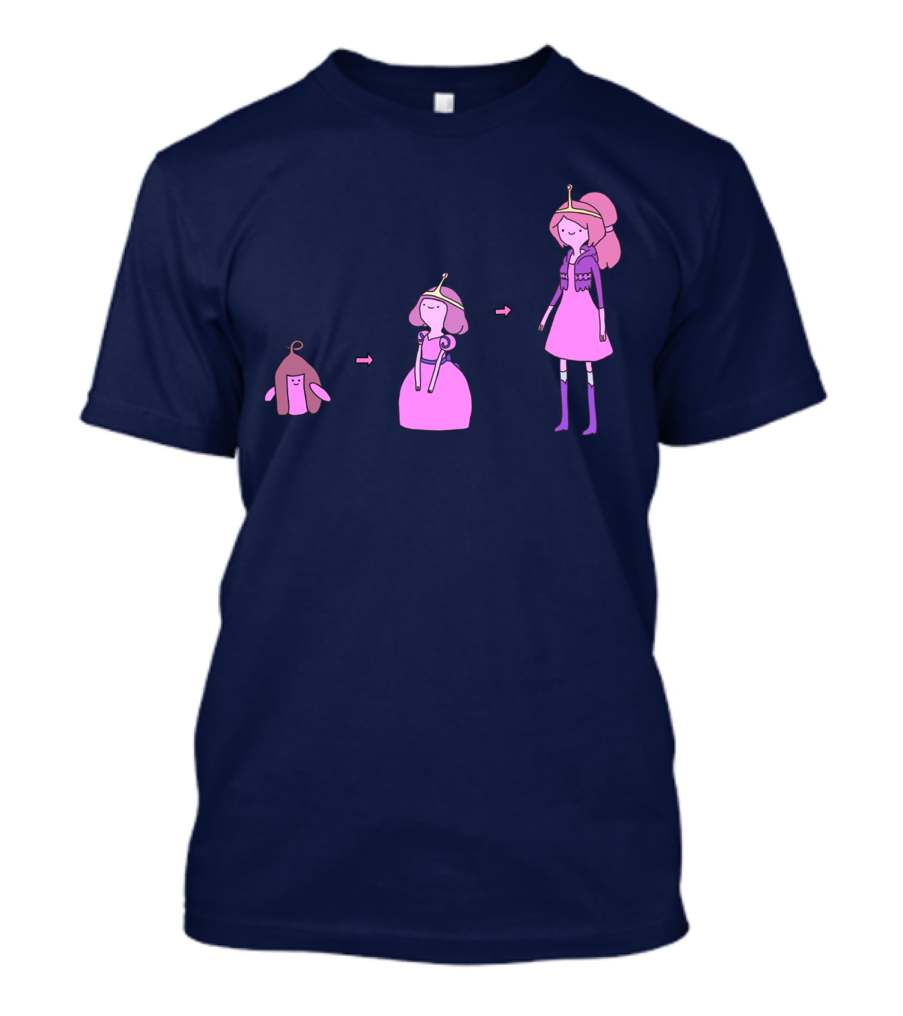 Princess Bubblegum Transformation Evolution Adventure Time T-Shirt
