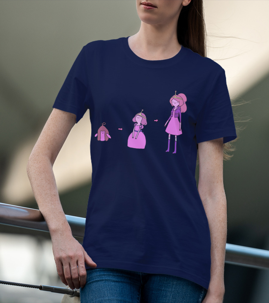 Princess Bubblegum Transformation Evolution Adventure Time T-Shirt