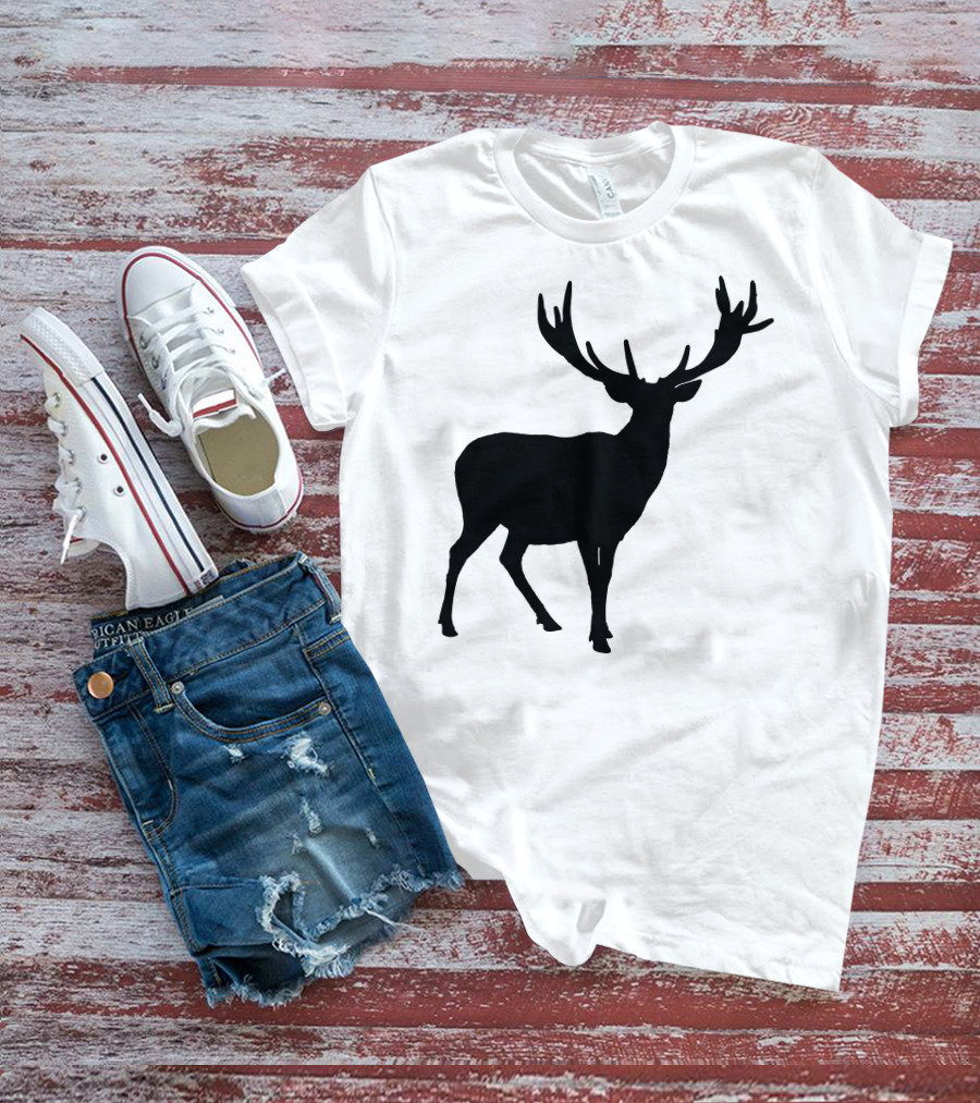 Silhouette Stag Deer Wildlife Nature T-Shirt