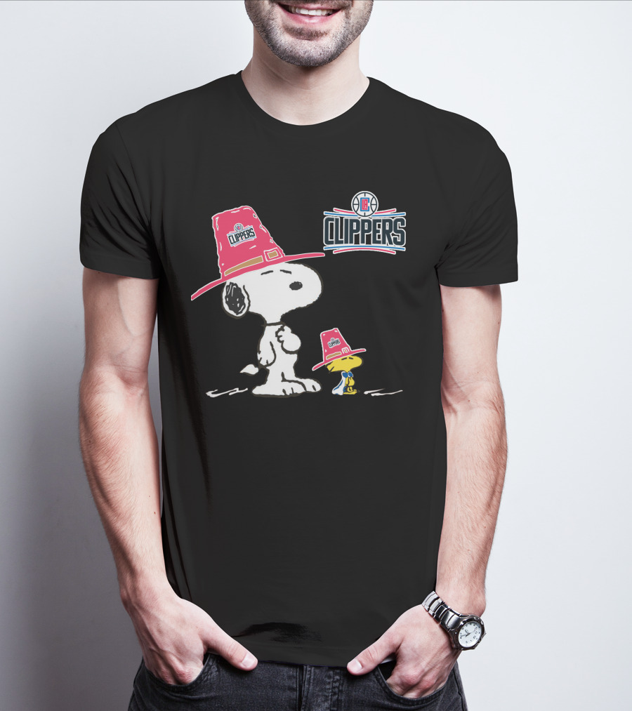 Los Angeles Clippers Snoopy And Woodstock NBA Collaboration T-Shirt