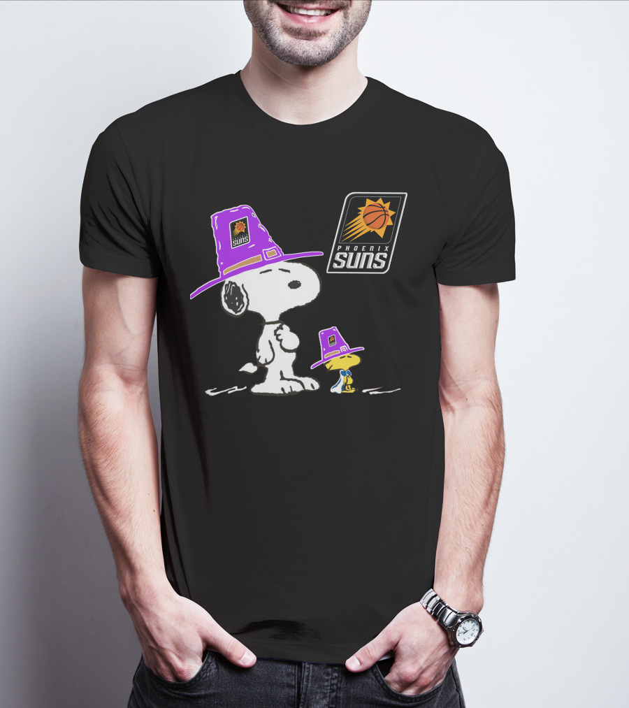 Phoenix Suns Snoopy Woodstock Pilgrim Hats T-Shirt