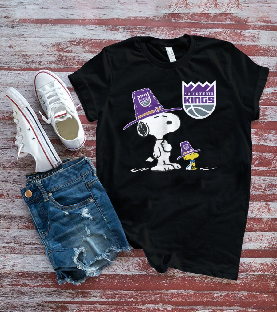 Sacramento Kings Snoopy Woodstock Thanksgiving Hats T-Shirt