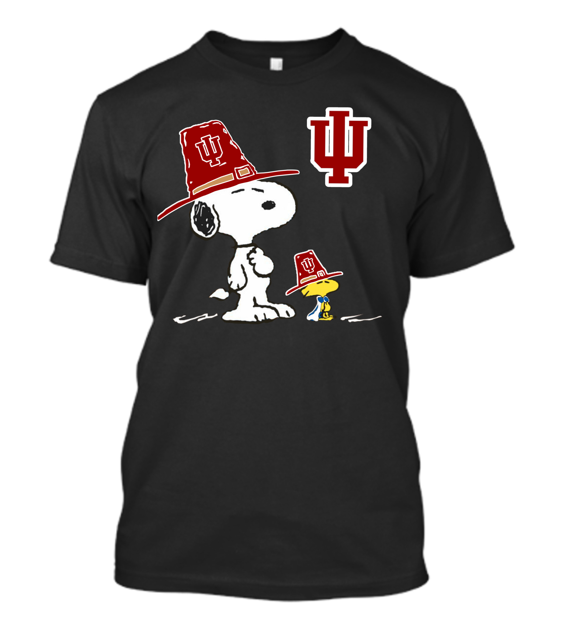 Snoopy Indiana Hoosiers Peanuts Woodstock IU T-Shirt