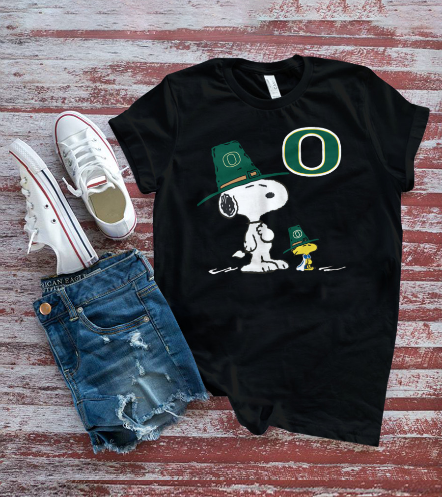 Oregon Ducks Snoopy Woodstock Peanuts O T-Shirt