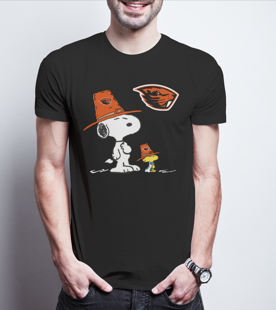 Oregon State Beavers Snoopy Woodstock T-Shirt