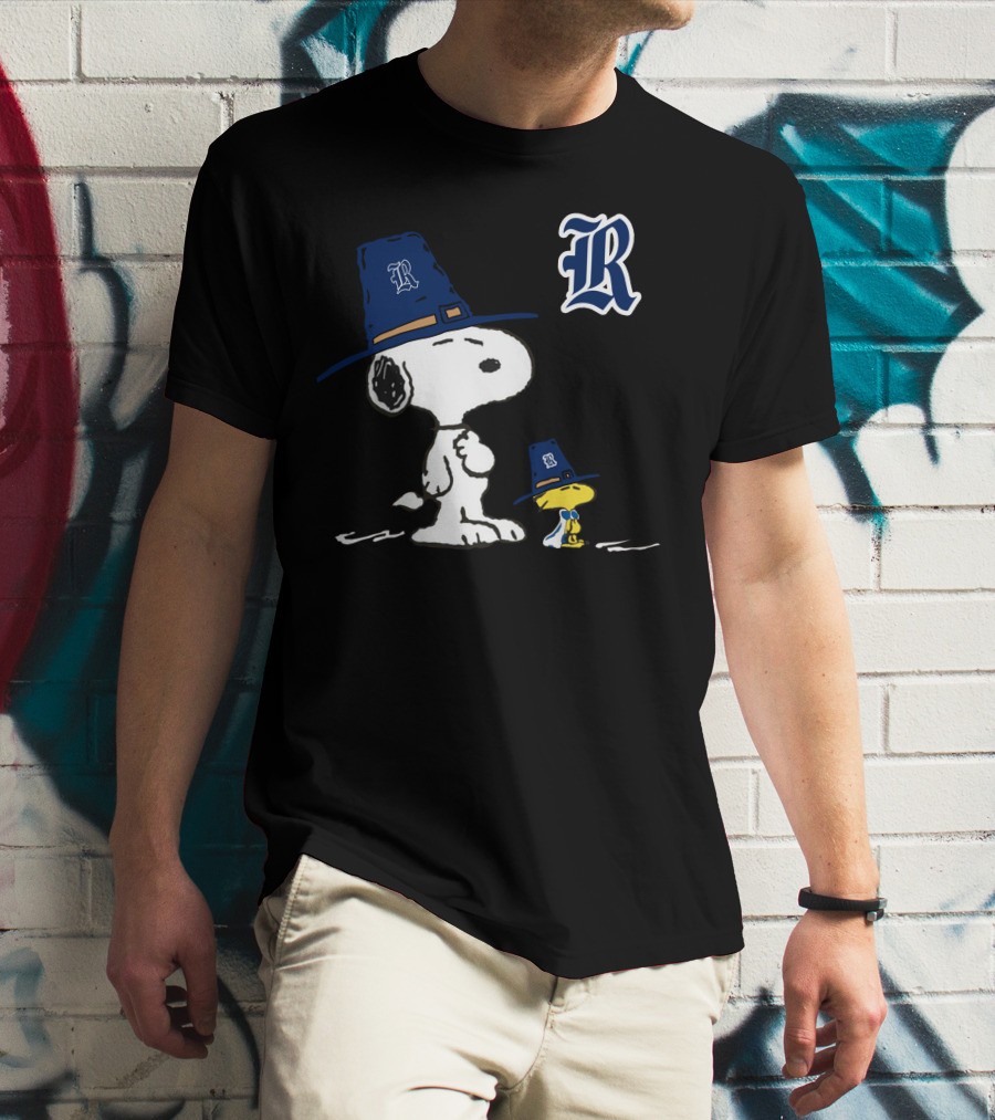 Rice Owls Snoopy Woodstock Pilgrim Hats T-Shirt