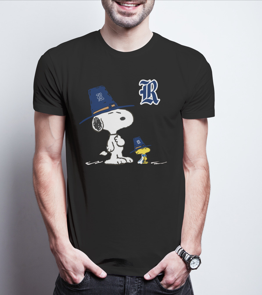 Rice Owls Snoopy Woodstock Pilgrim Hats T-Shirt