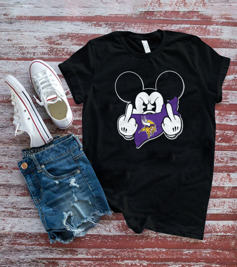 Mickey Mouse Minnesota Vikings Nfl Crossover T-Shirt