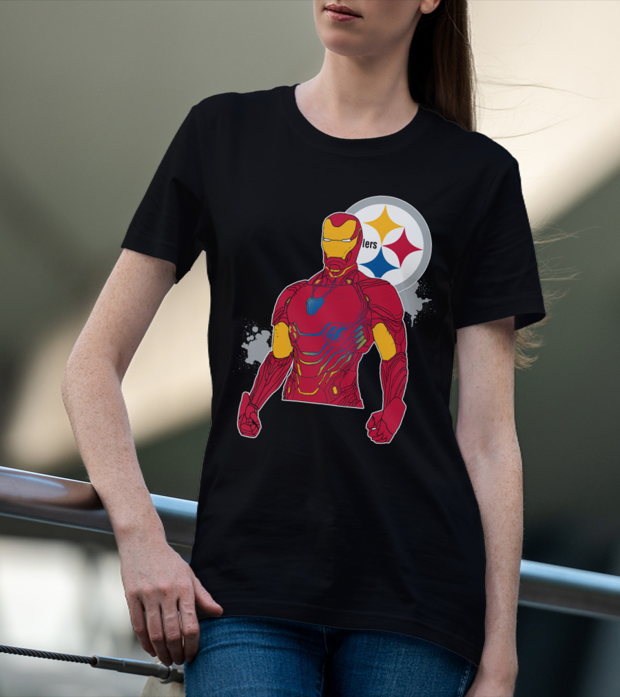 Iron Man With Steelers T-Shirt