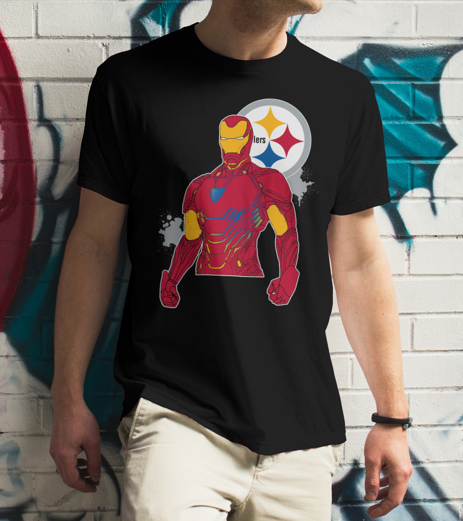Iron Man With Steelers T-Shirt