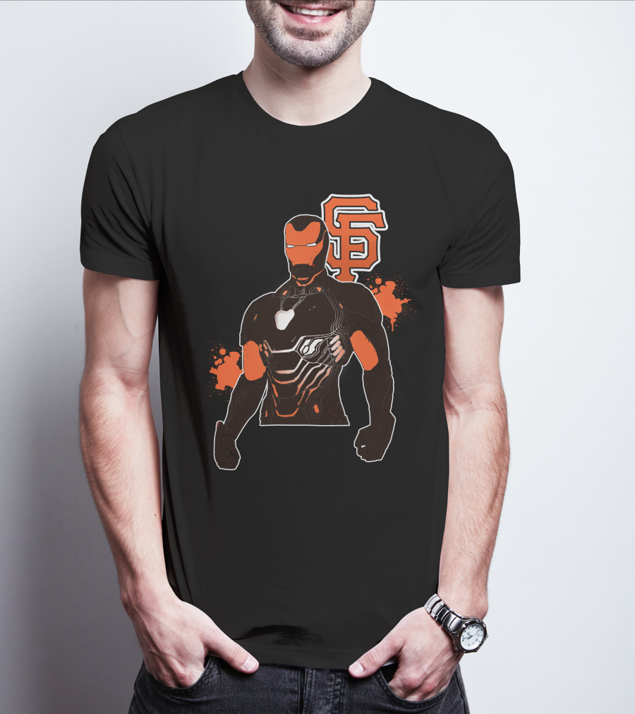 Iron Man San Francisco Giants Fan Crossover T-Shirt