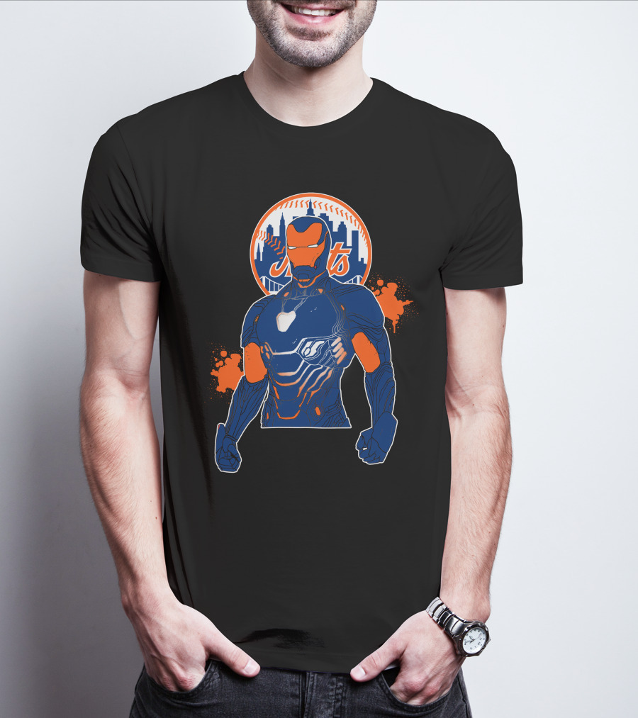 Iron Man New York Mets Crossover T-Shirt