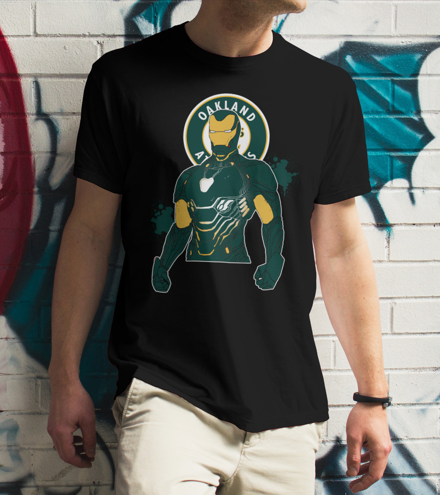 Iron Man Oakland Athletics Crossover T-Shirt