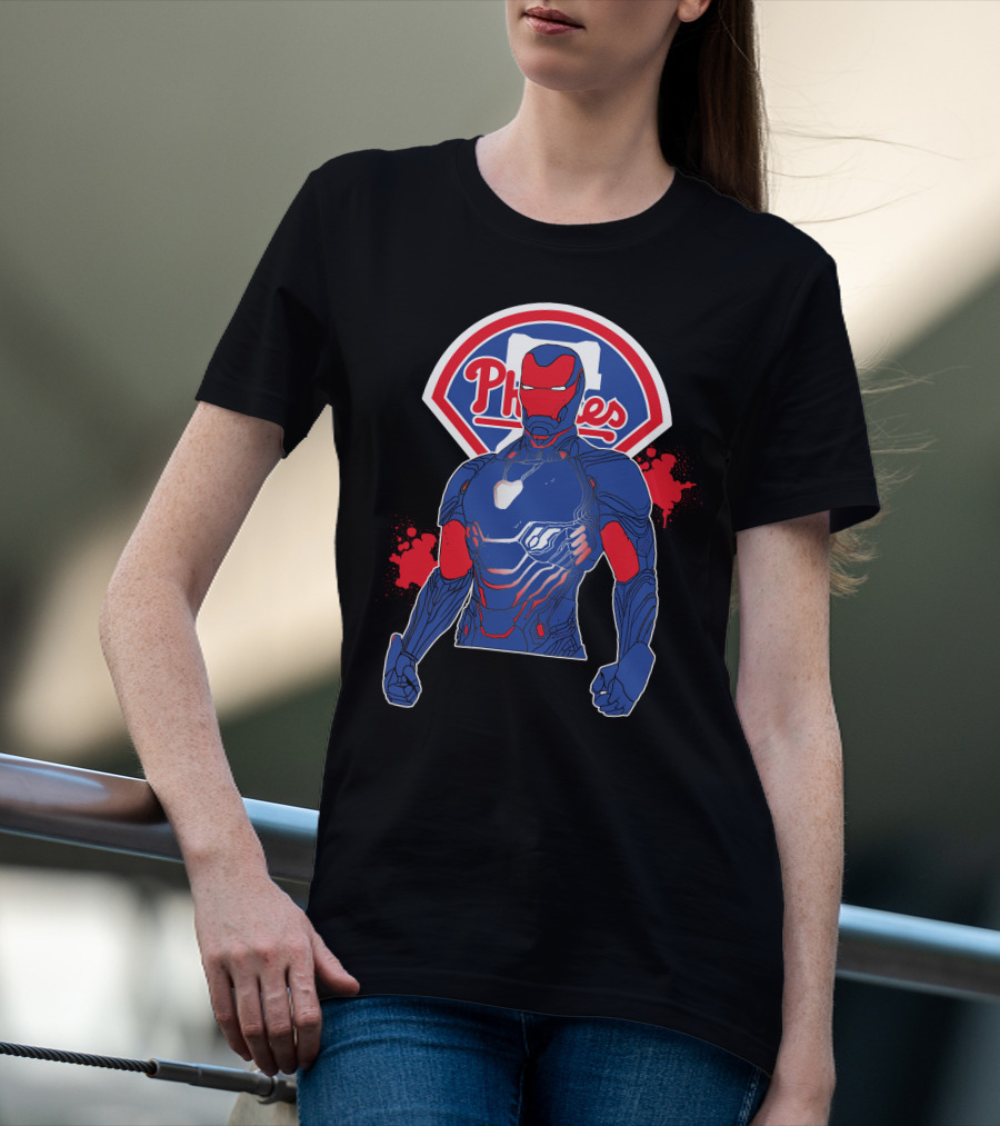 Iron Man Phillies Philadelphia Collaboration T-Shirt