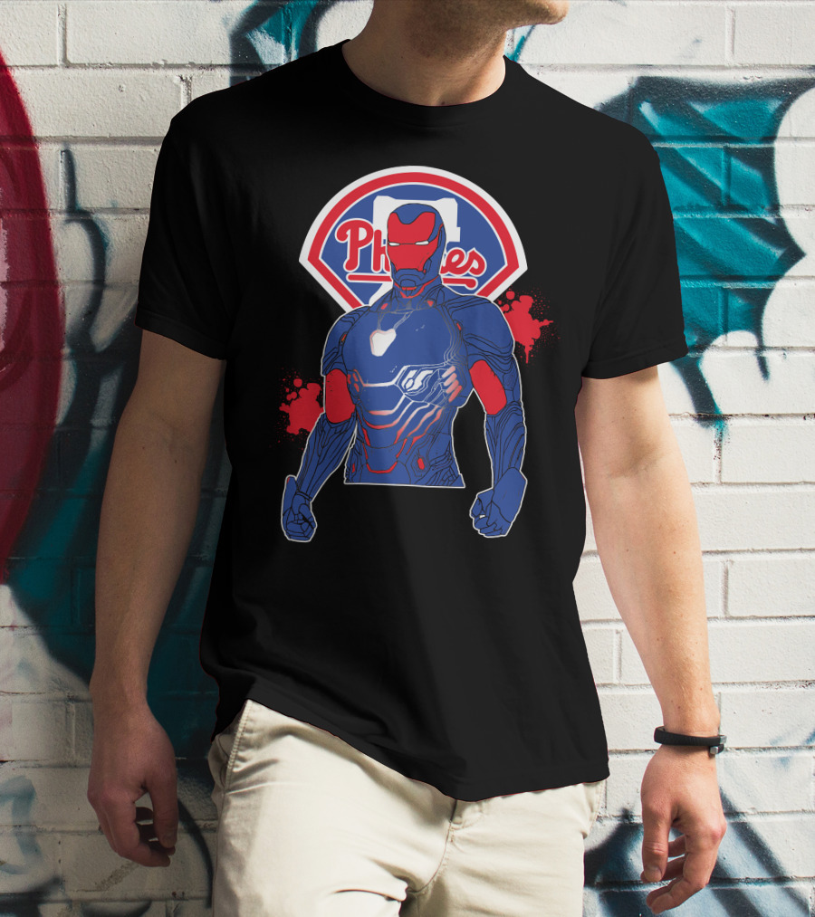 Iron Man Phillies Philadelphia Collaboration T-Shirt