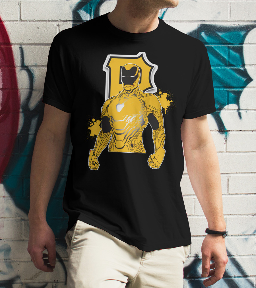 Iron Man Pittsburgh Pirates Collaborative Marvel Sports T-Shirt