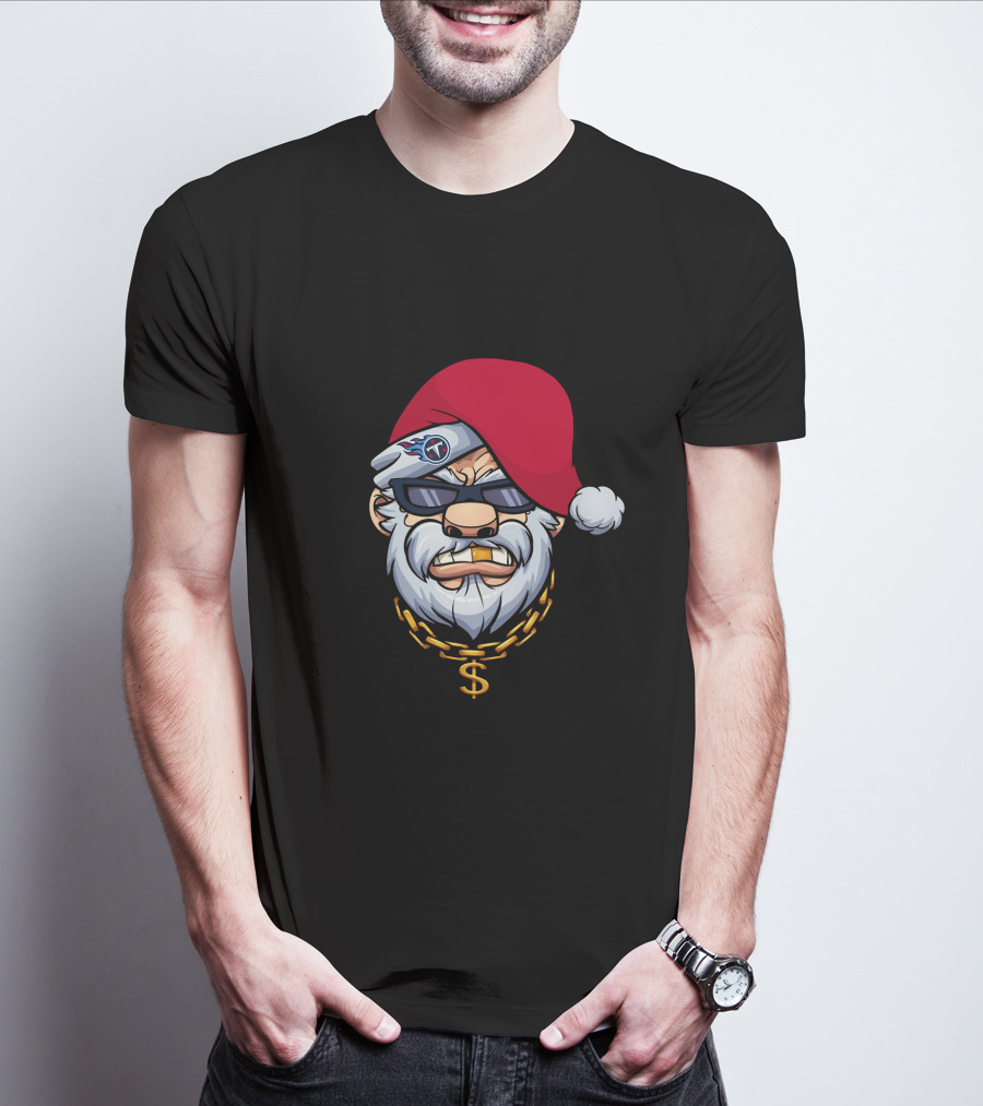Titans Gangster Santa With Chain And Shades T-Shirt