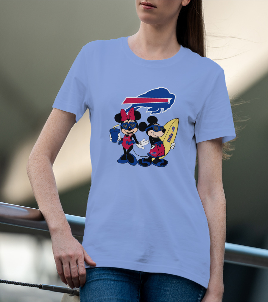 Bills Mickey Minnie Happy Vacation Disney Surf Fun T-Shirt