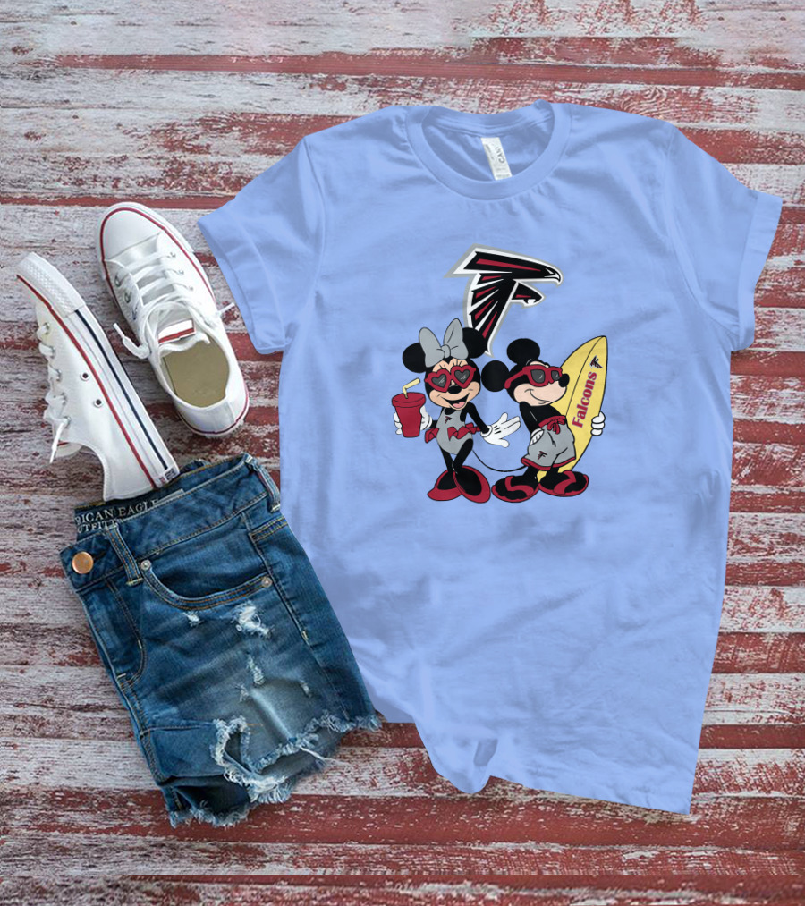 Falcons Mickey And Minnie Vacation Fun T-Shirt