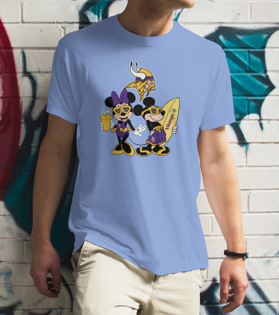 Vikings Mickey Happy Vacation Minnesota Fun T-Shirt