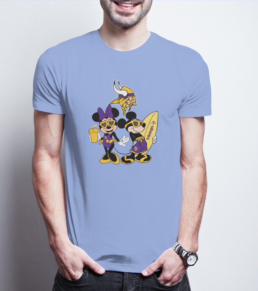 Vikings Mickey Happy Vacation Minnesota Fun T-Shirt