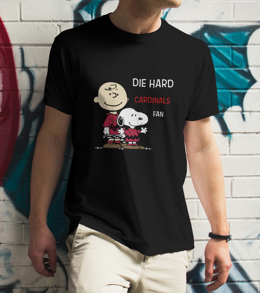 Die Hard Cardinals Fan Snoopy And Charlie Brown T-Shirt