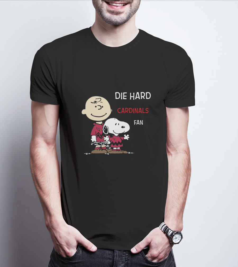Die Hard Cardinals Fan Snoopy And Charlie Brown T-Shirt