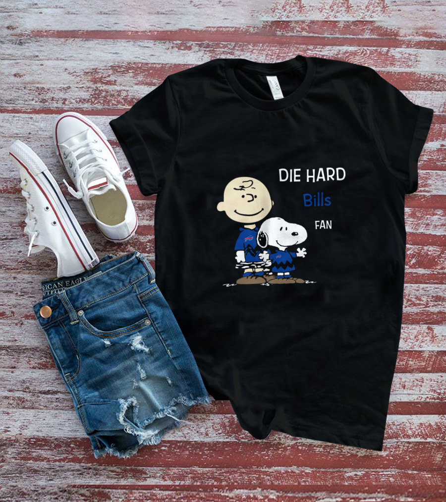 Die Hard Buffalo Bills Fan Snoopy And Charlie Brown T-Shirt