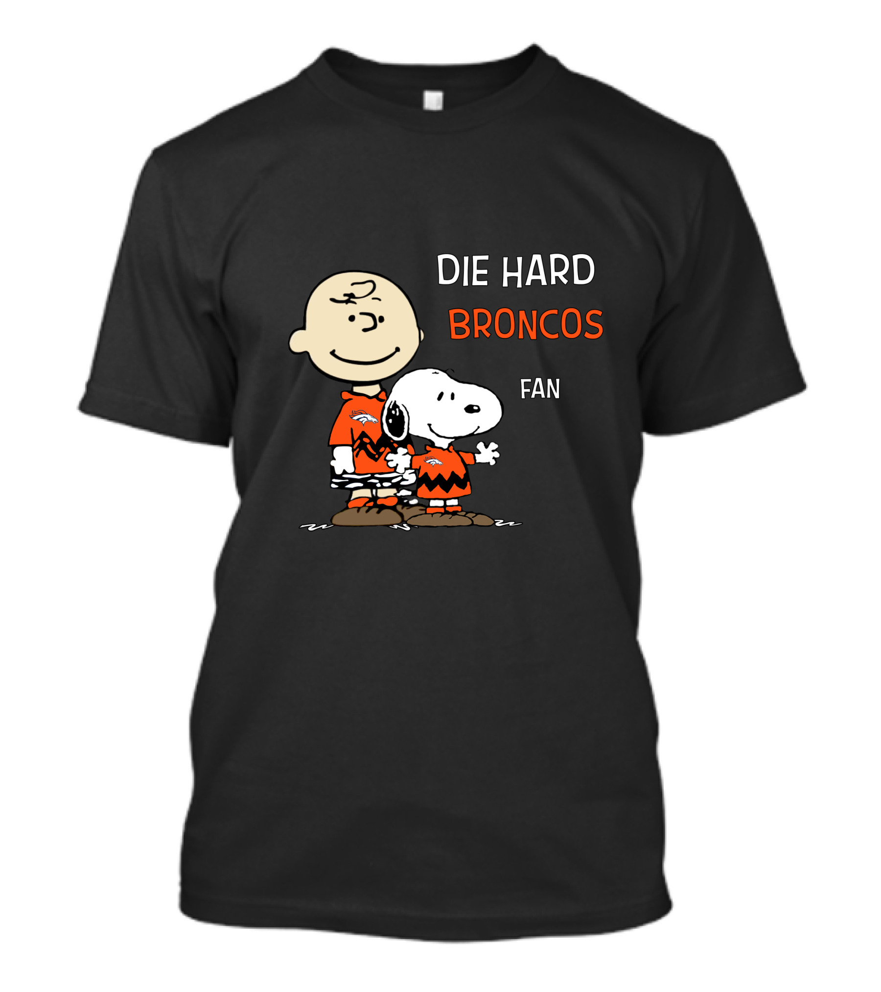 Die Hard Broncos Fan Snoopy And Charlie Brown T-Shirt