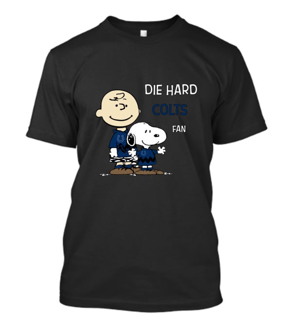 Die Hard Indianapolis Colts Fan Snoopy And Charlie Brown T-Shirt
