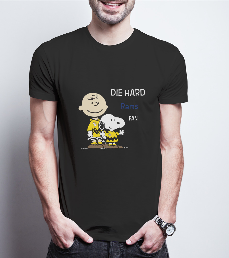 Die Hard Rams Fan Snoopy And Charlie Brown T-Shirt