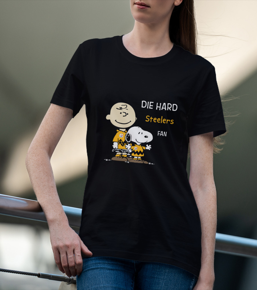 Die Hard Steelers Fan Snoopy And Charlie Brown T-Shirt